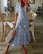 Luna | Vestido midi de estilo bohemio desenfadado