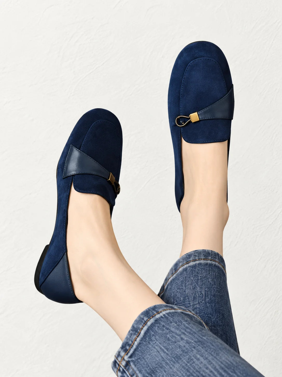 Celia | Mocassini  con punta quadrata, scarpe con tacco basso da ufficio