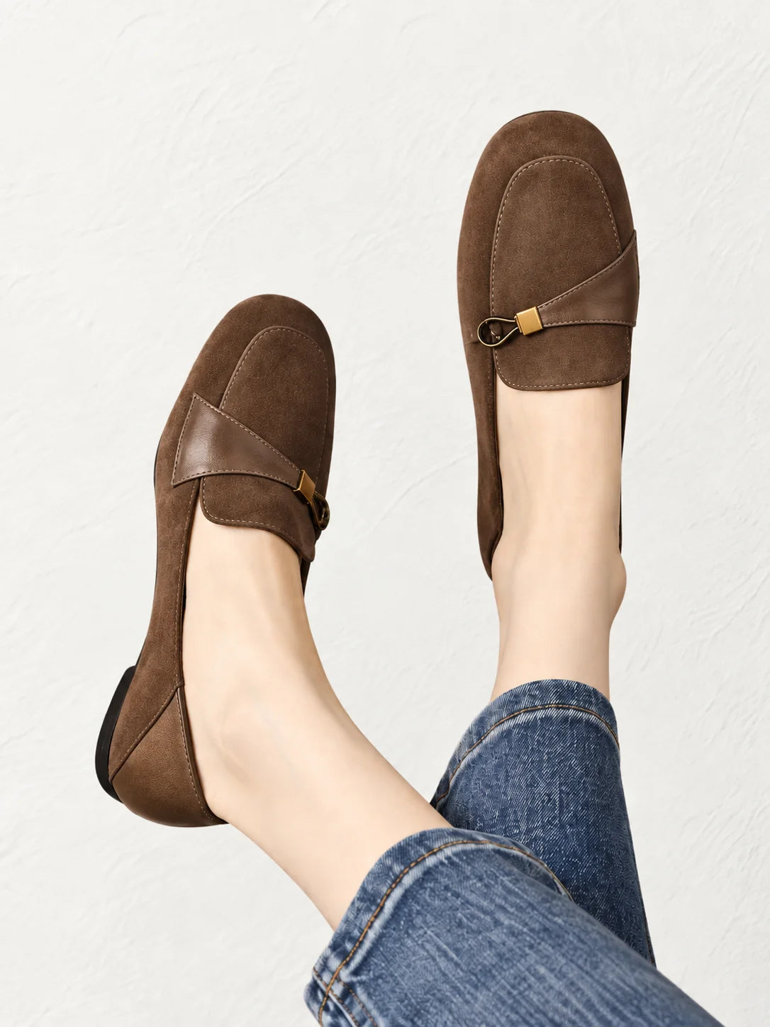Celia | Mocassini  con punta quadrata, scarpe con tacco basso da ufficio