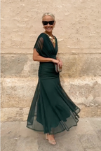 Luisa | Elegante vestido largo de fiesta con escote en V