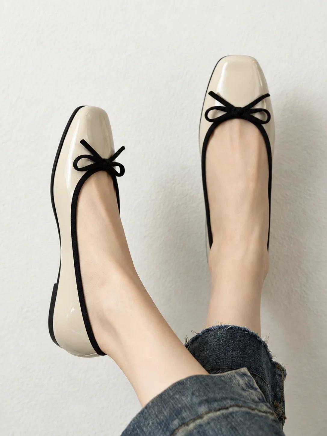 Alina | Ballerine in pelle con punta quadrata e suola morbida