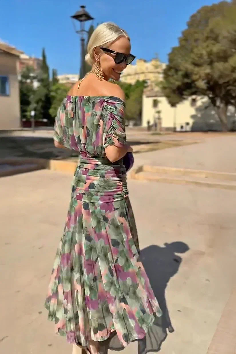 Luisa | Elegante vestido largo de fiesta con escote en V