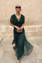 Luisa | Elegante vestido largo de fiesta con escote en V