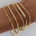 Emilia - Set di 5 Bracciali Dorati