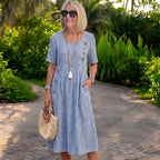 Julia | Vestido midi a rayas