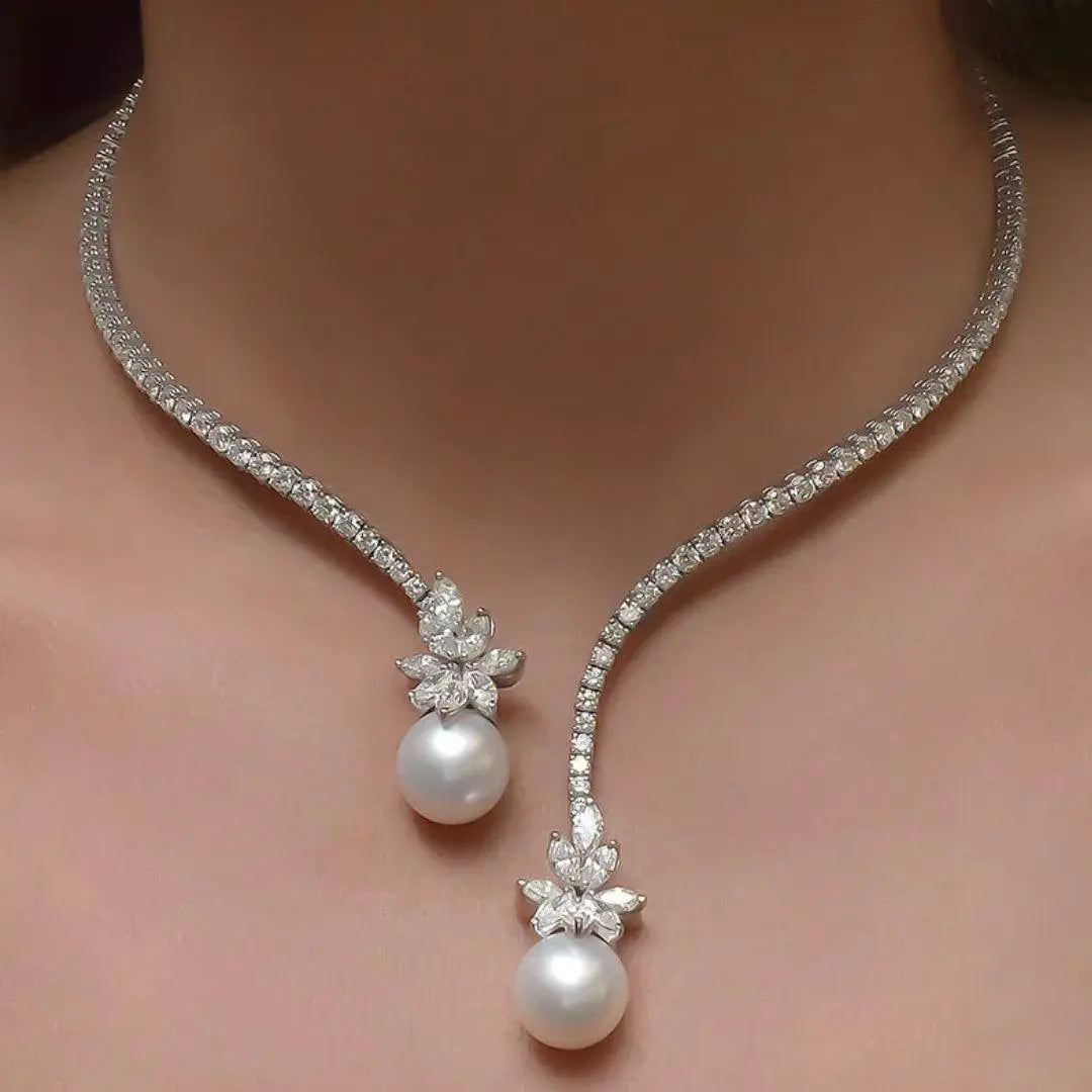 Valentina - Collana Elegante con Perle in Argento 925