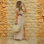 Joselin™ – Vestido largo bohemio y vaporoso con cinturón