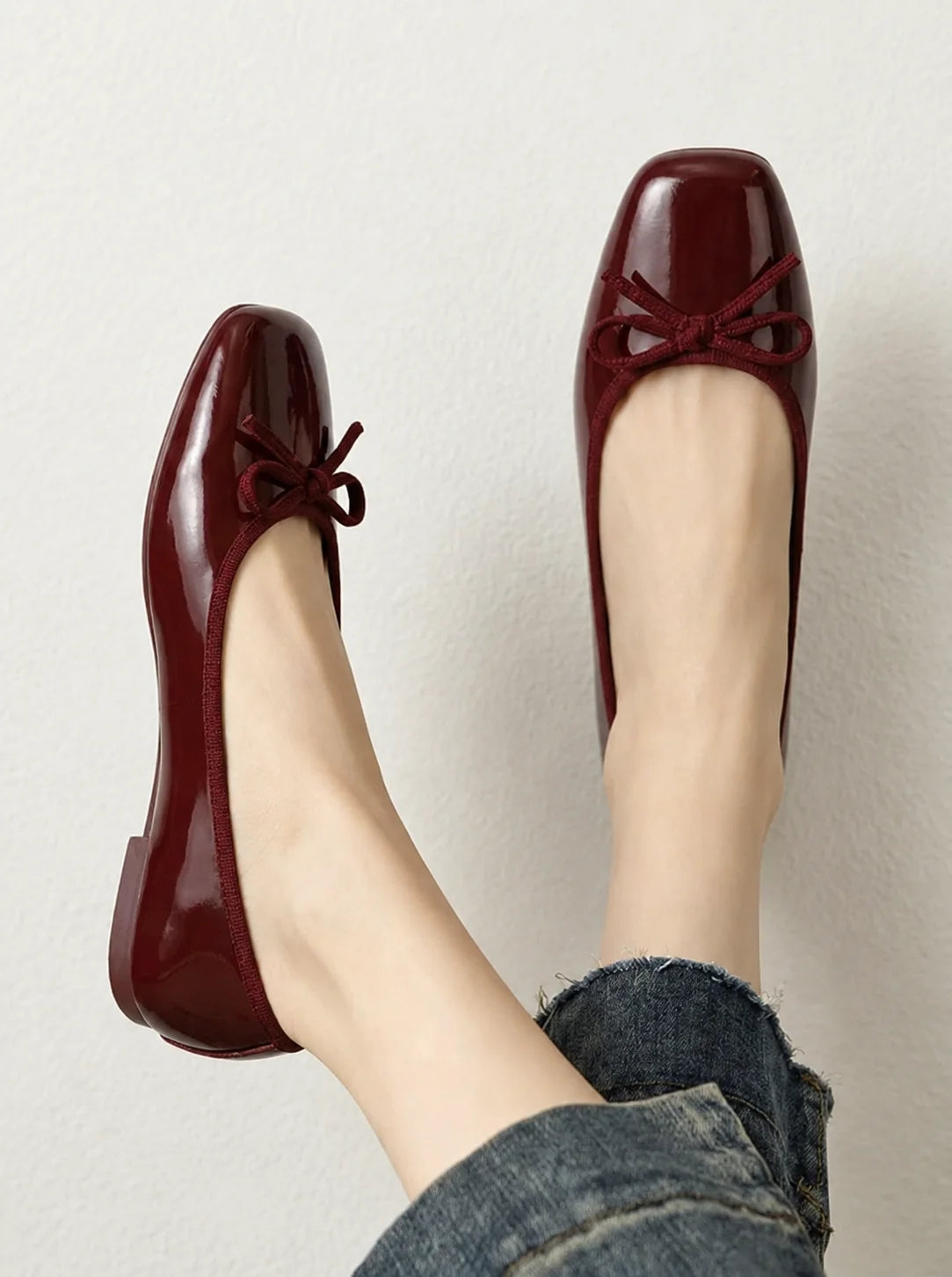 Alina | Ballerine in pelle con punta quadrata e suola morbida
