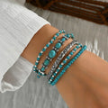 Verónica - Set di Bracciali con Perline Turchesi