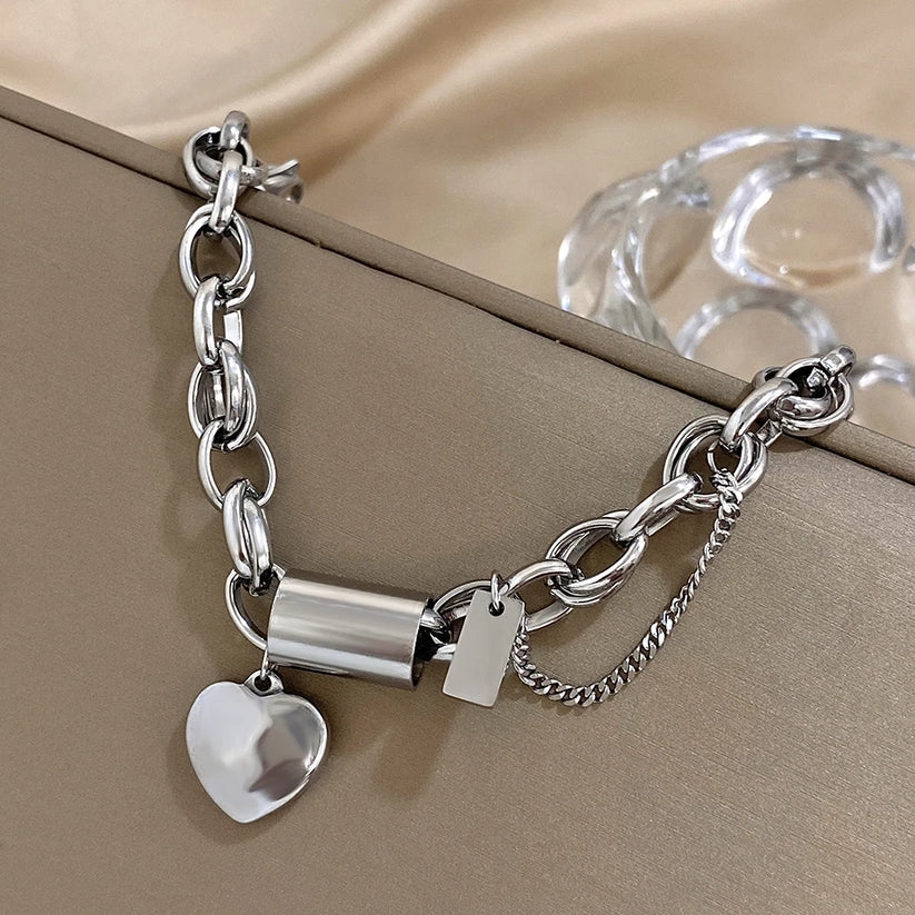 Guadalupe - Bracciale con Ciondolo a Cuore Dorato