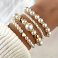 Amelia - Set di Bracciali Senza Tempo con Perle